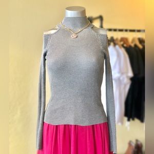 Korean Open Shoulder Knitted Top XS/S